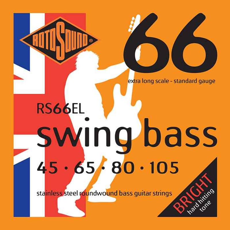 Rotosound BASS (RS66EL) STAINLESS STEEL EXTRA LONG 45 65 80 105