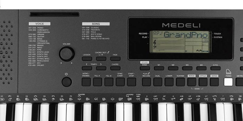  Medeli MK100 Millenium Series keyboard Svart