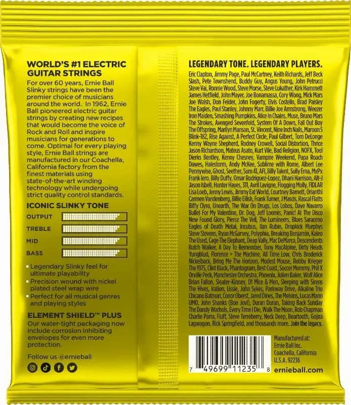 Ernie Ball 3627 Beefy Slinky Nickel 3-Pack