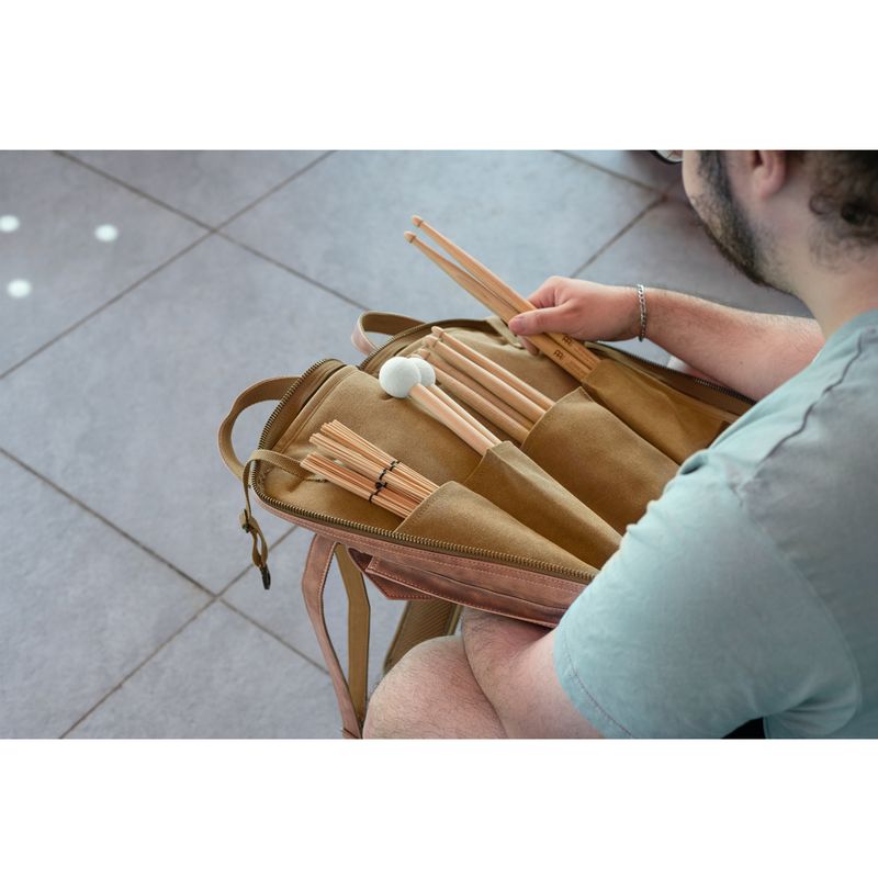 Meinl Percussion MVHSLB Vintage Hyde Stickbag, Light Brown